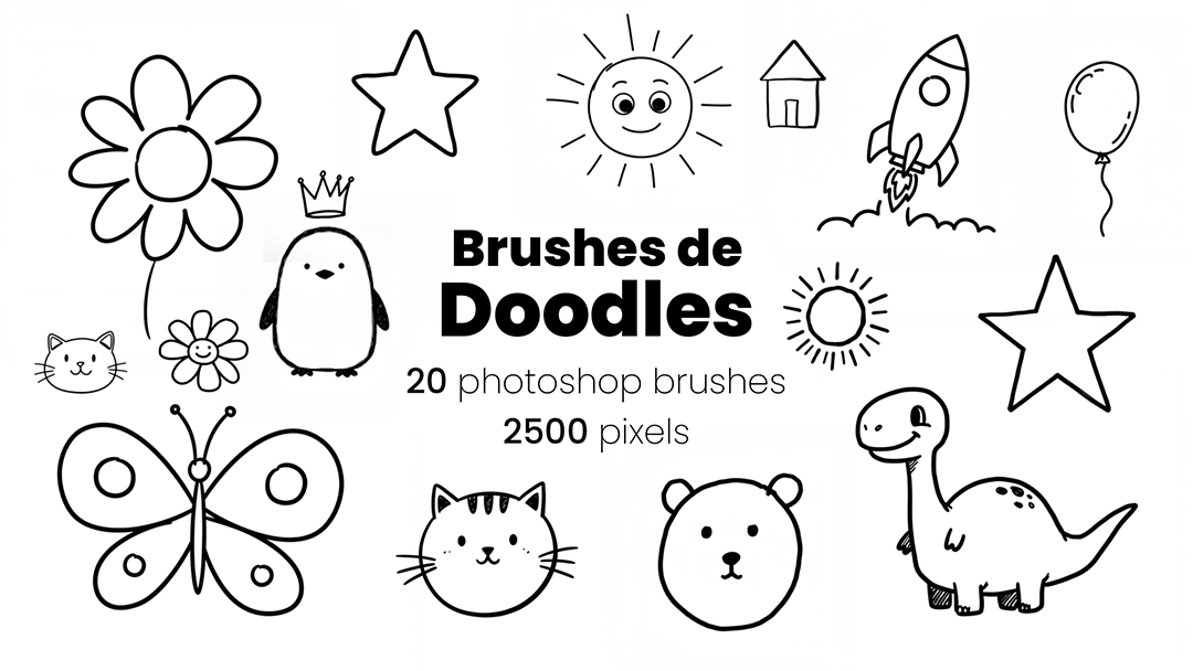 Doodles Ícones e Formas Brush ABR