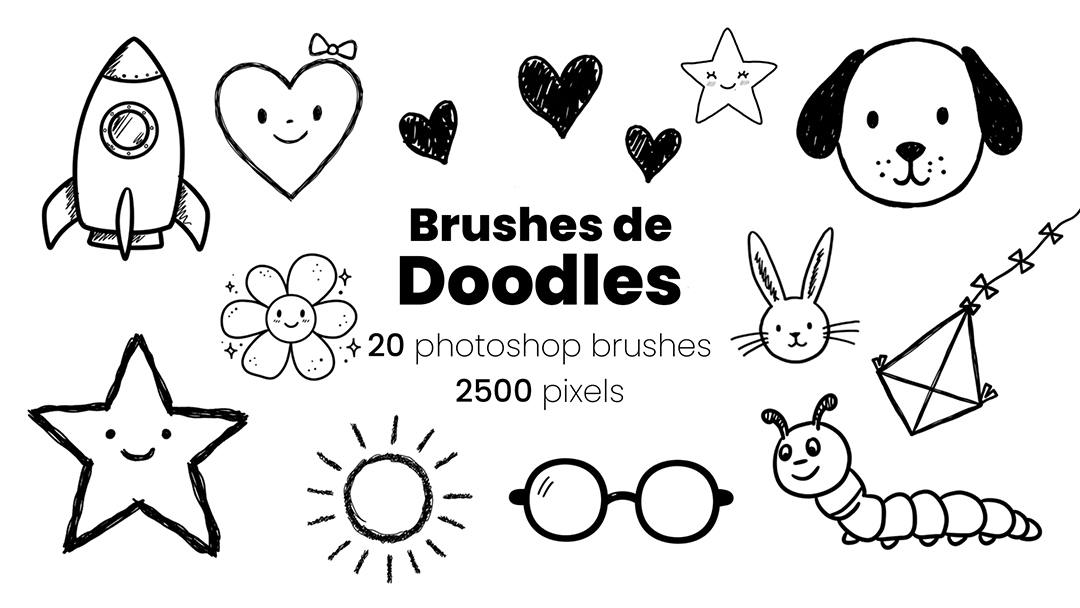 Doodles Ícones e Formas Brush ABR