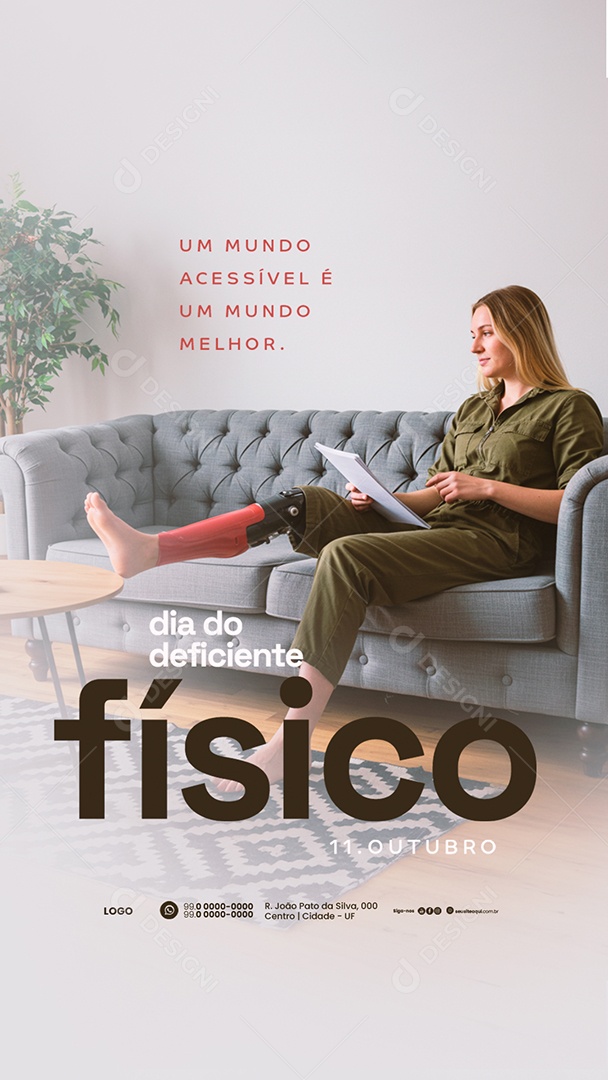 Story Dia do Deficiente Físico 11 de Outubro Social Media PSD Editável