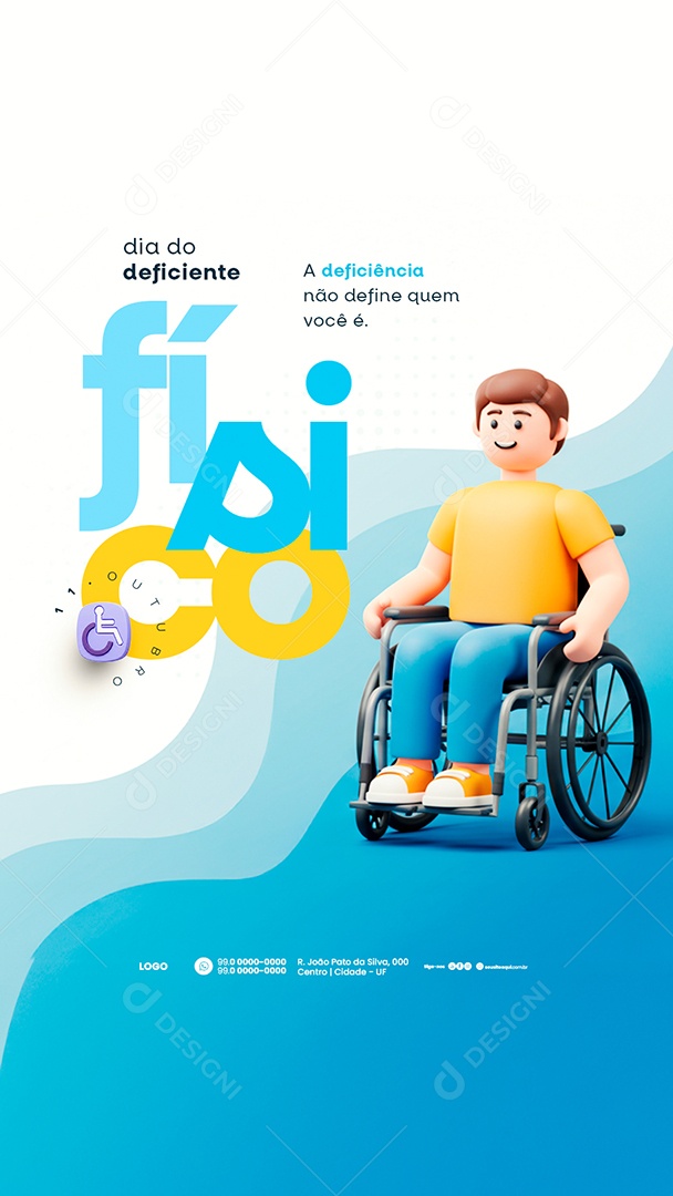 Story Dia do Deficiente Físico 11 de Outubro Social Media PSD Editável