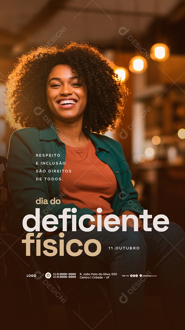Story Dia do Deficiente Físico 11 de Outubro Social Media PSD Editável