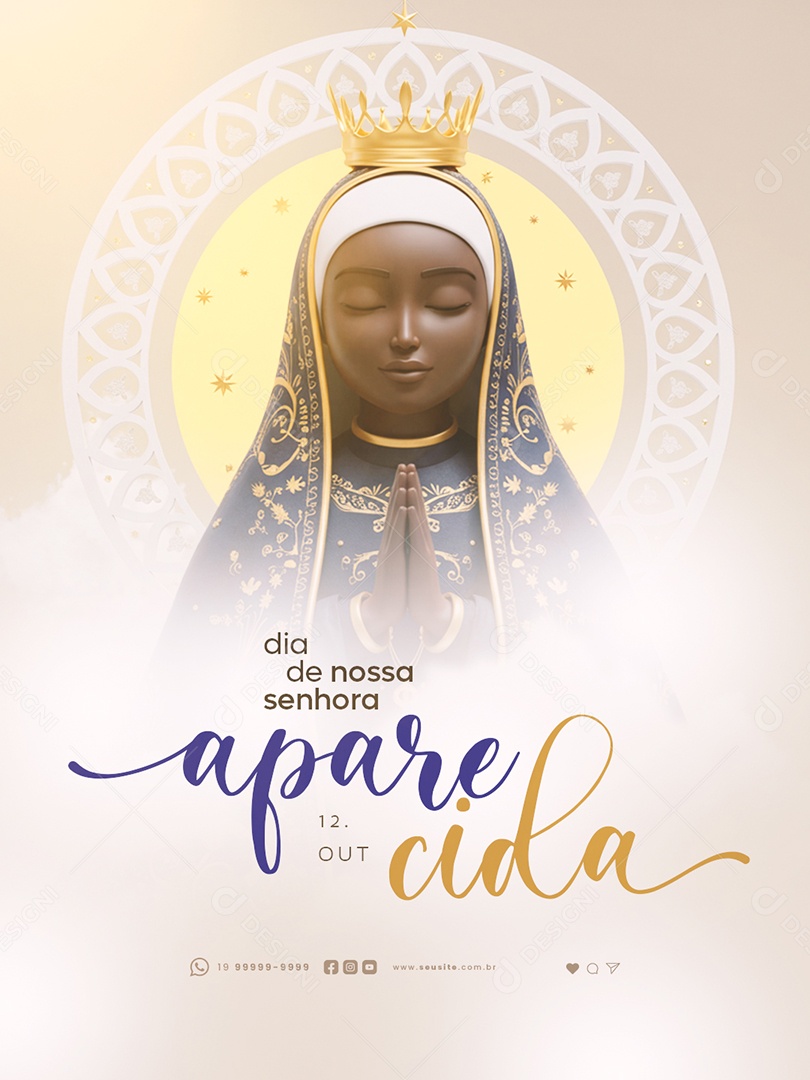 Dia de Nossa Senhora Aparecida 12 de Outubro Social Media PSD Editável
