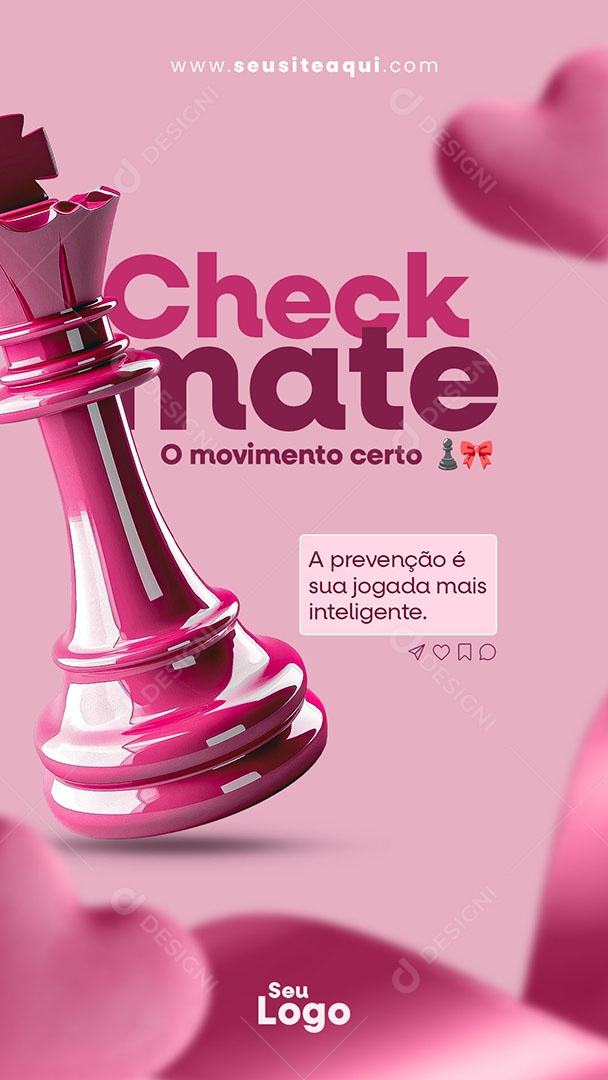 Story Outubro Rosa A Prevenção é Sua Jogada Mais Inteligente Social Media PSD Editável