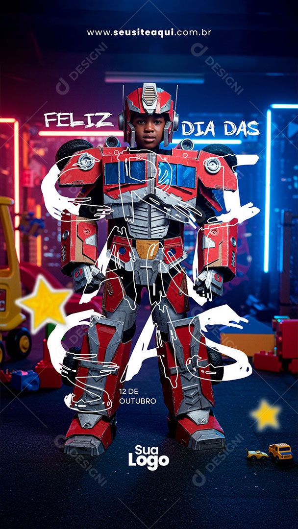 Story Feliz Dia das Crianças 12 de Outubro Social Media PSD Editável