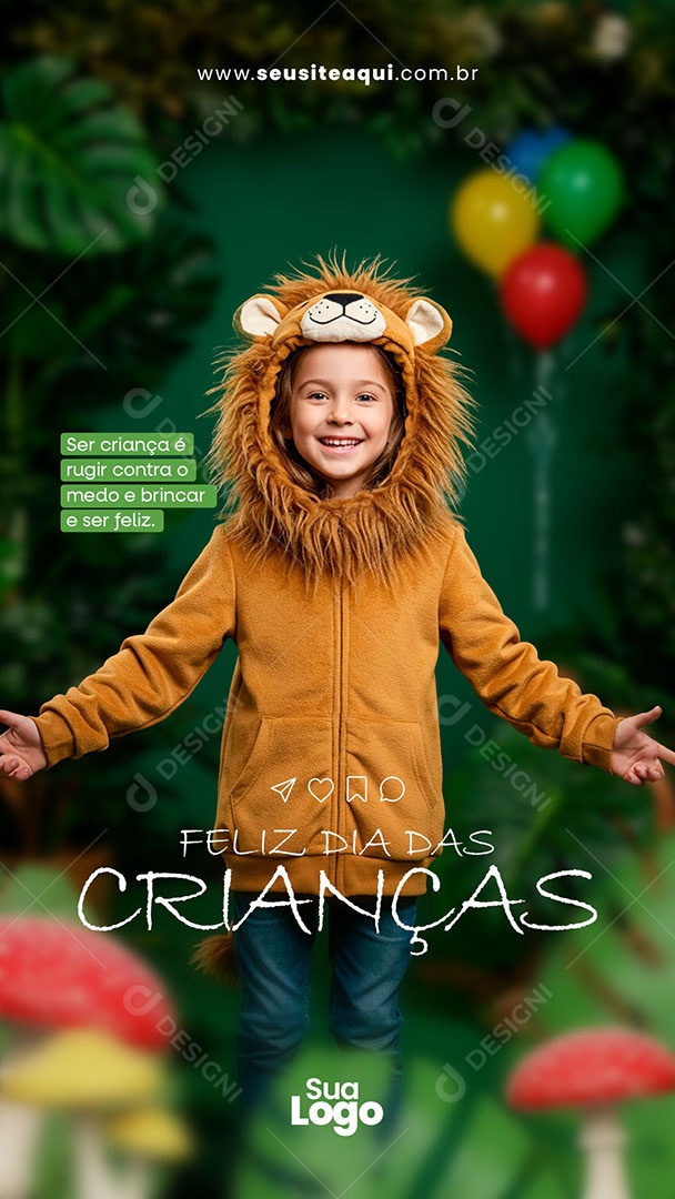 Story Feliz Dia das Crianças 12 de Outubro Social Media PSD Editável