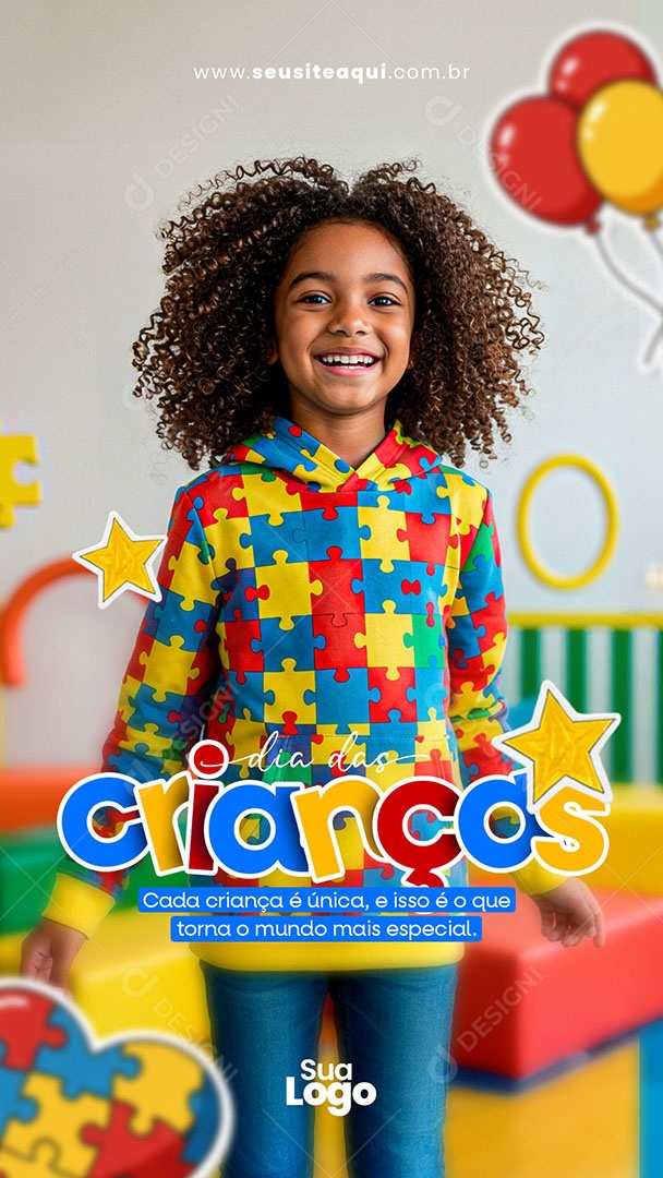 Story Feliz Dia das Crianças 12 de Outubro Social Media PSD Editável