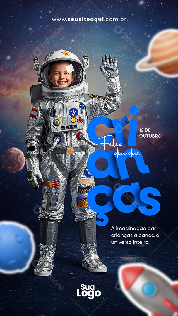Story Feliz Dia das Crianças 12 de Outubro Social Media PSD Editável