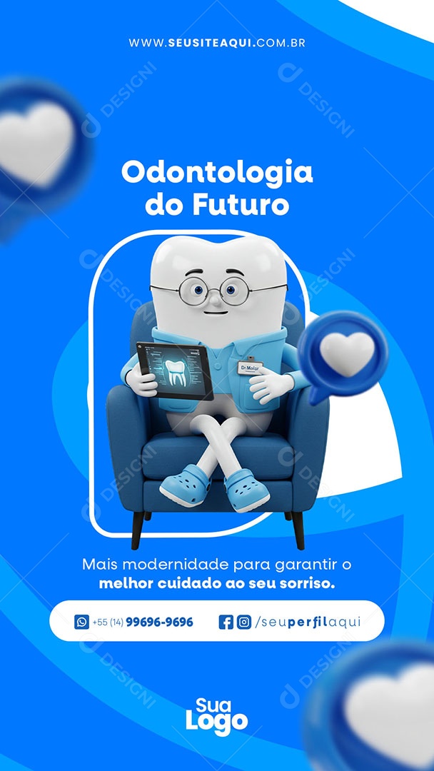 Story Odontologia do Futuro Social Media PSD Editável