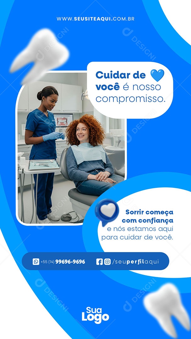 Story Cuidar de Você é Nosso Compromisso PSD Editável