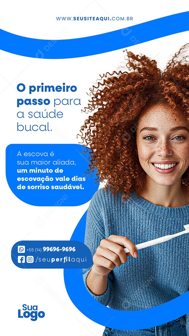 Story O Primeiro Passo Para A Saúde Bucal PSD Editável