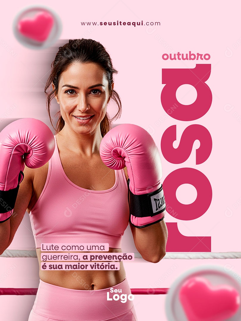 Outubro Rosa A Prevenção é Sua Melhor Vitória Social Media PSD Editável