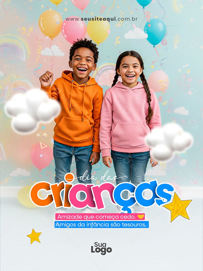 Feliz Dia das Crianças 12 de Outubro Social Media PSD Editável
