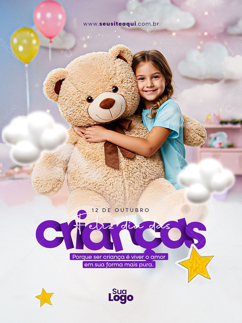 Feliz Dia das Crianças 12 de Outubro Social Media PSD Editável