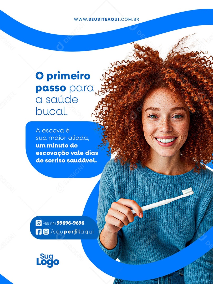 Dentista O Primeiro Passo Para A Saúde Bucal Social Media PSD Editável