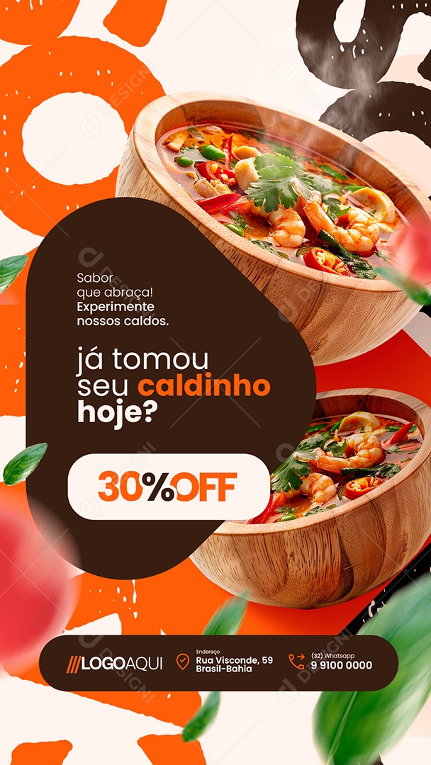 Story Caldos Já Tomou seu Caldinho Hoje Social Media PSD Editável