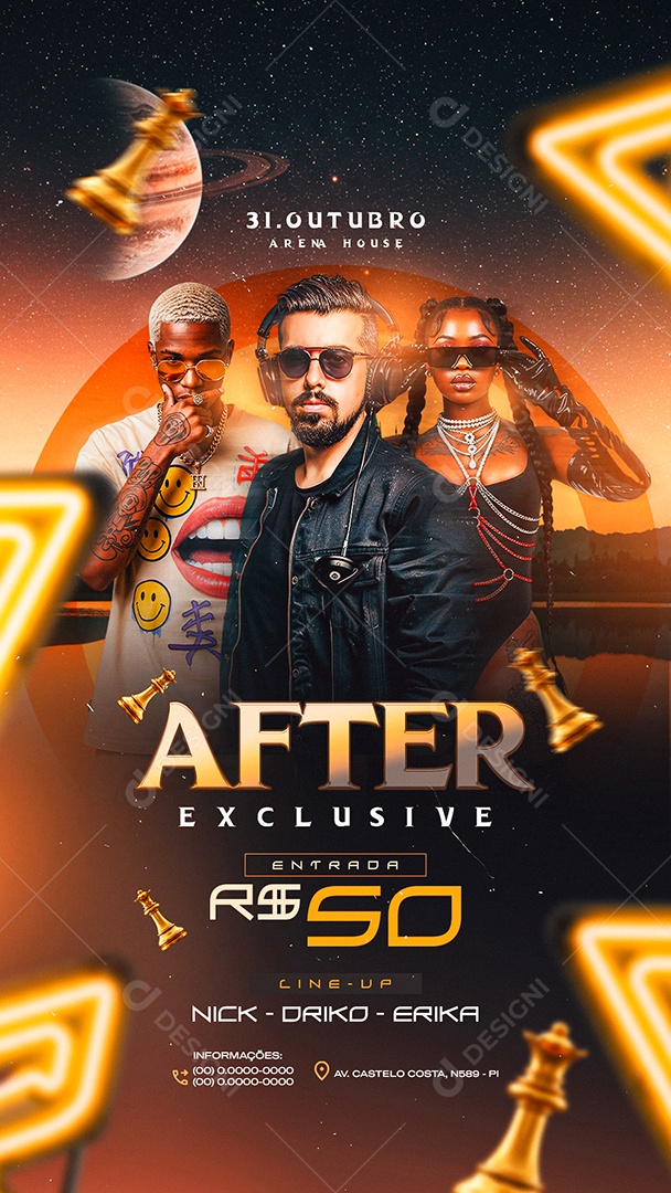 Story Flyer Próximos Shows After Exclusive Social Media PSD Editável