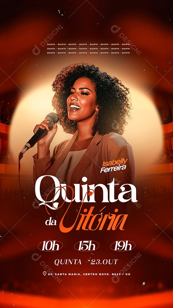 Story Flyer Gospel Quinta da Vitória Social Media PSD Editável