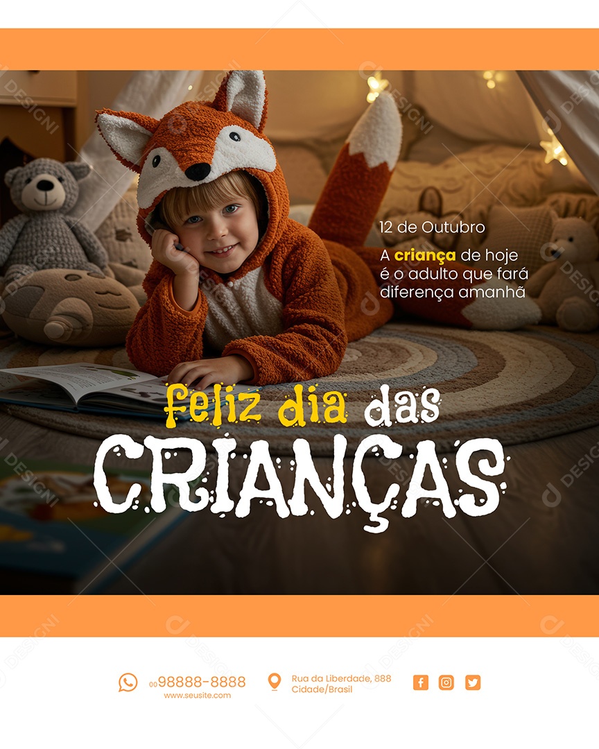 Dia das Crianças 12 de Outubro A Criança Social Media PSD Editável