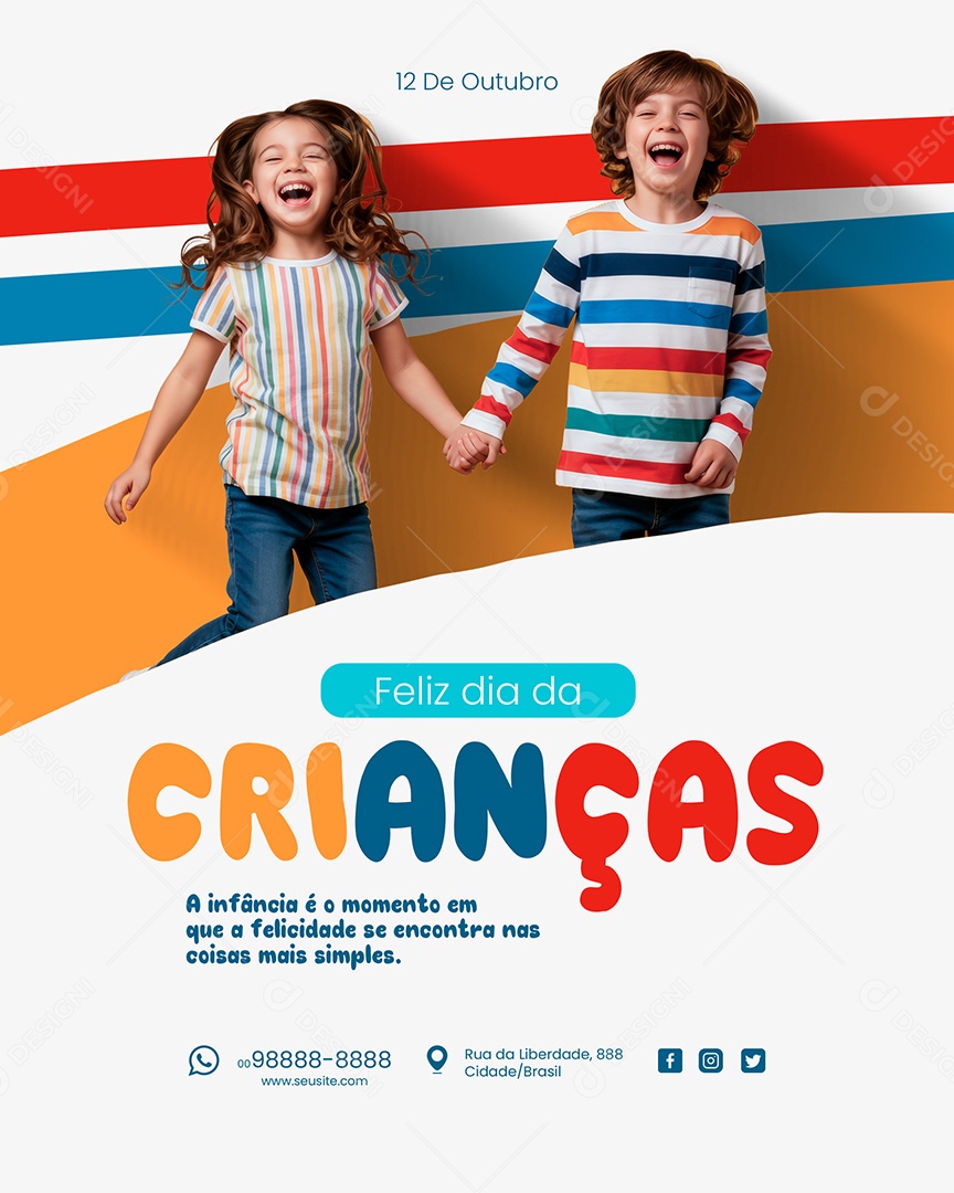Dia das Crianças 12 de Outubro A Infância Social Media PSD Editável