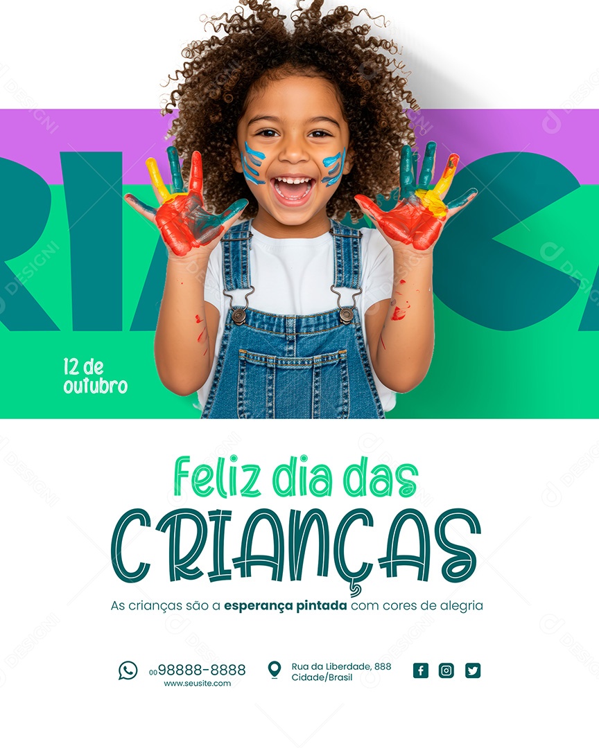 Dia das Crianças 12 de Outubro As Crianças são a Esperança Social Media PSD Editável