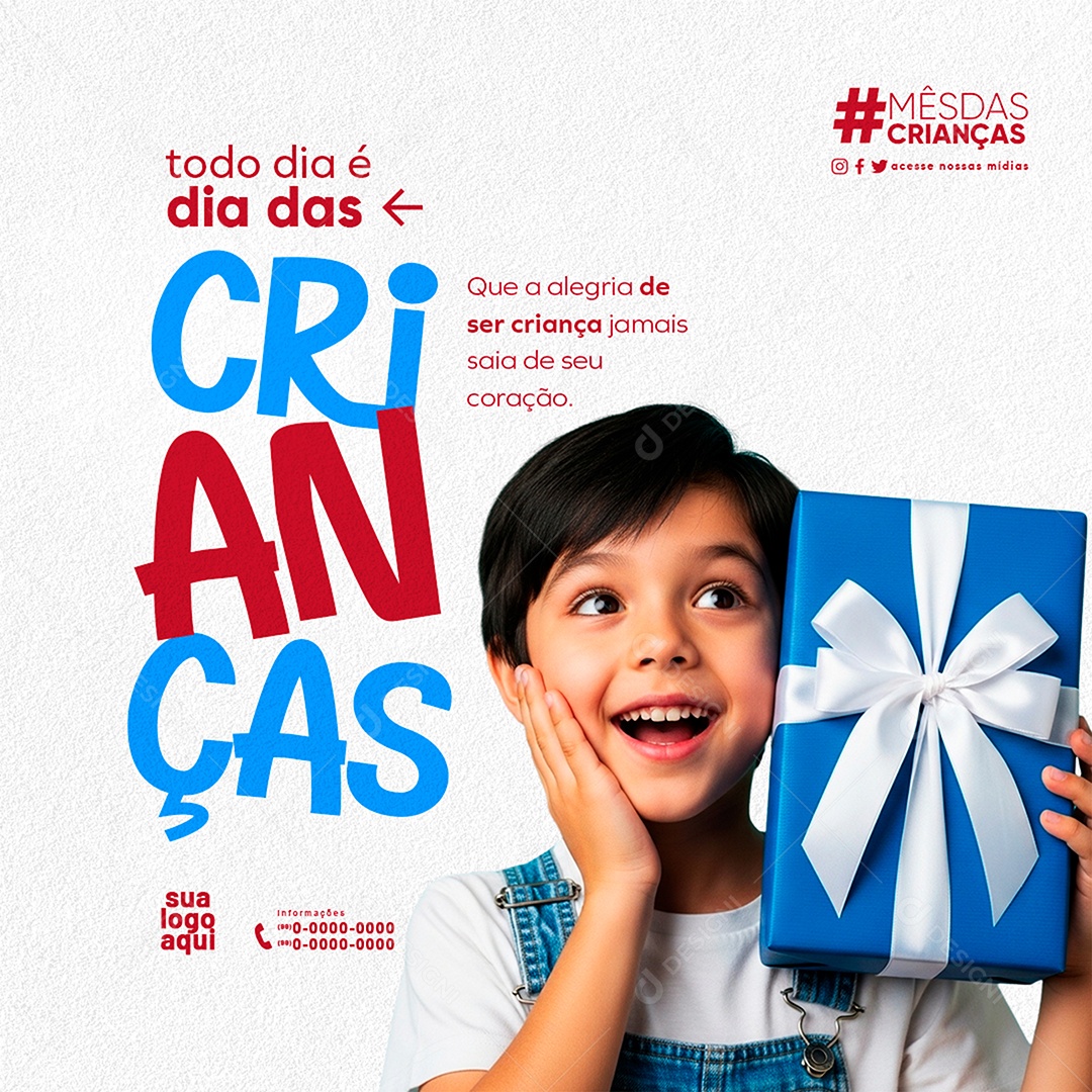 Feliz Dia das Crianças 12 de Outubro Social Media PSD Editável