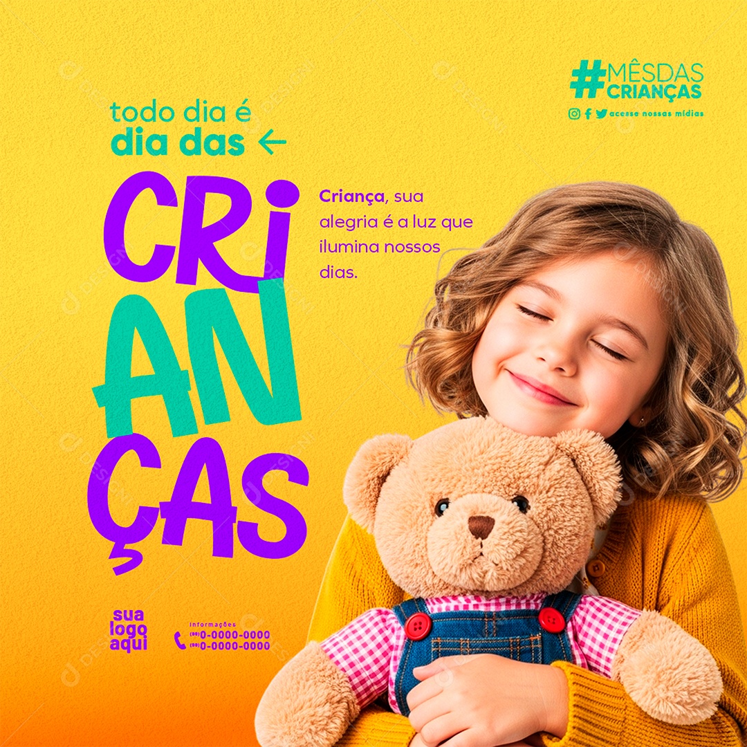 Feliz Dia das Crianças 12 de Outubro Social Media PSD Editável