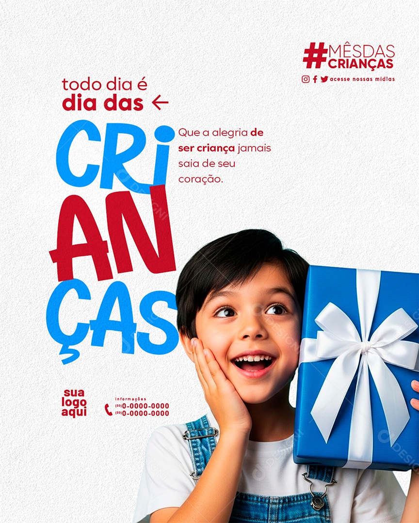 Feliz Dia das Crianças 12 de Outubro Social Media PSD Editável
