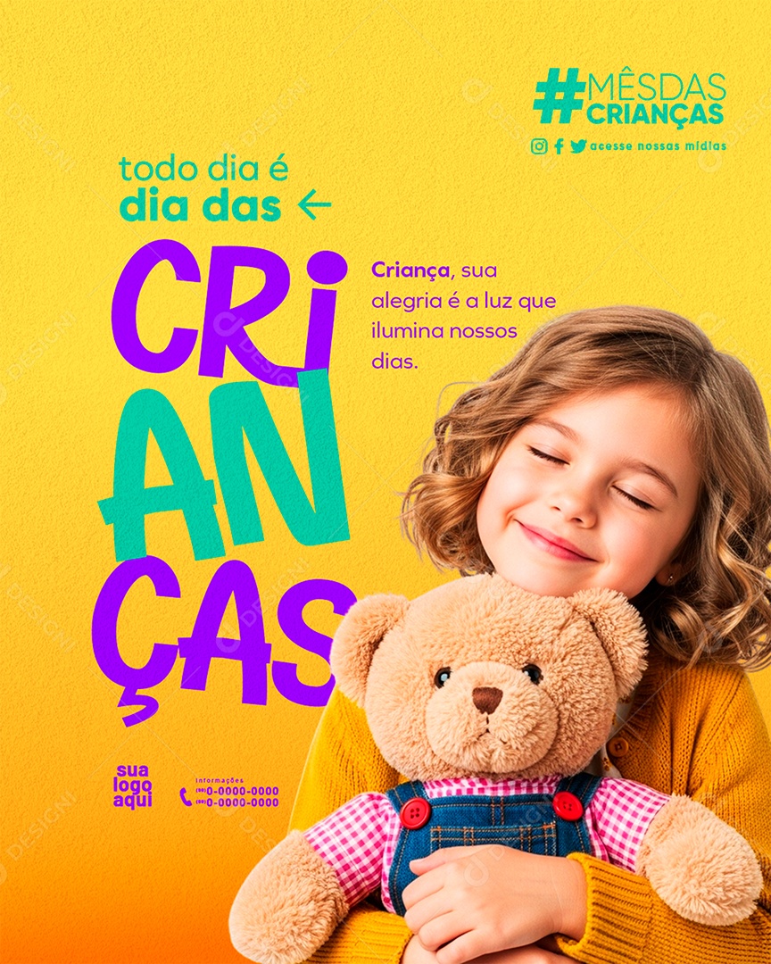 Feliz Dia das Crianças 12 de Outubro Social Media PSD Editável