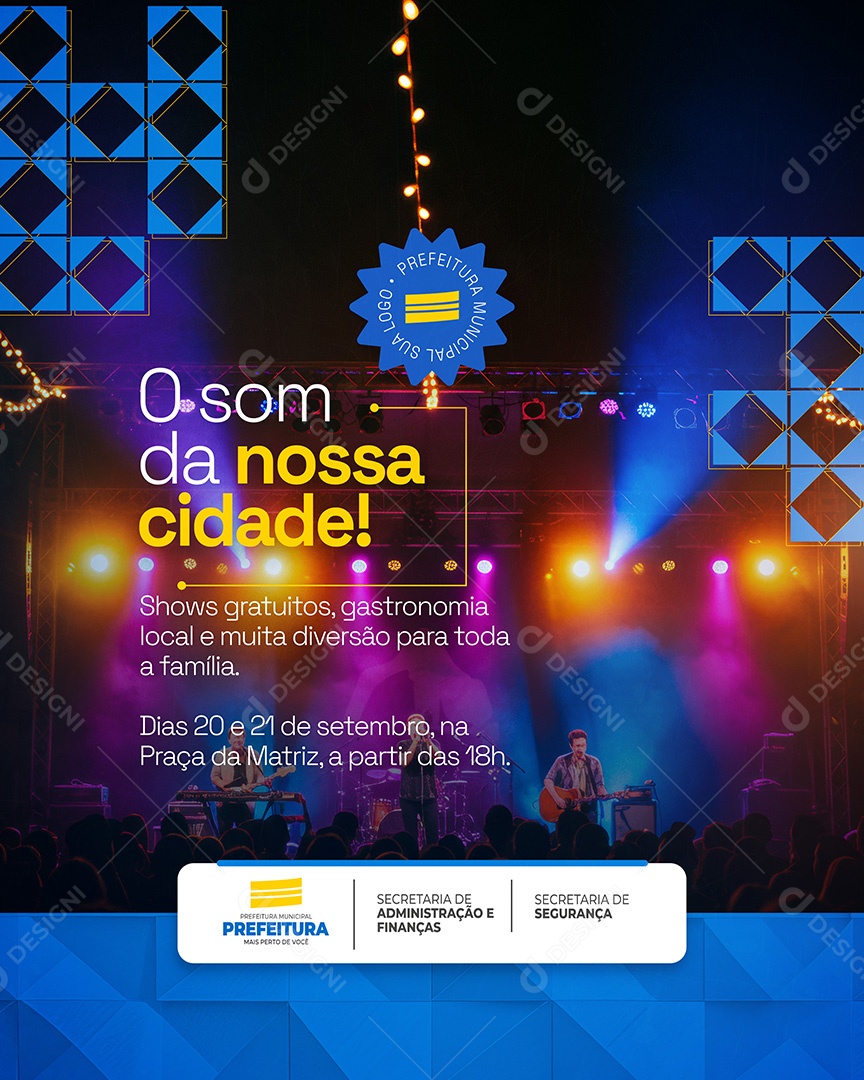 Prefeitura Municipal O Som da Nossa Cidade Social Media PSD Editável