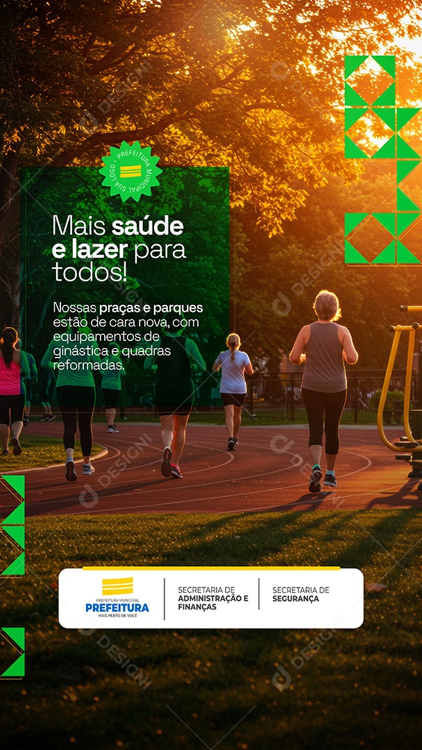 Story Prefeitura Municipal Mais Saúde e Lazer Para Todos Social Media PSD Editável