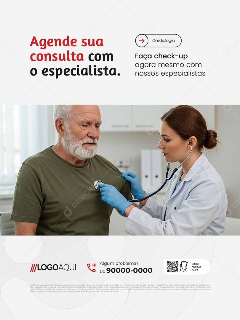 Cardiologia Agende Sua Consulta Com o Especialista Social Media PSD Editável