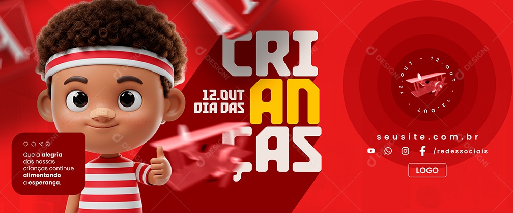 Carrossel Dia das Crianças 12 de Outubro Social Media PSD Editável