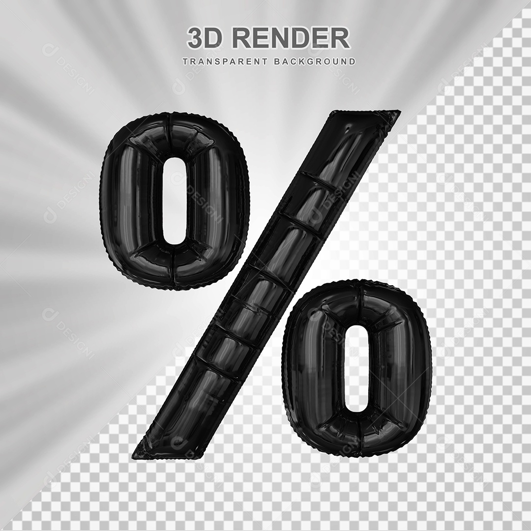 Balão de Cifrão Elemento 3D para Compoisção PSD