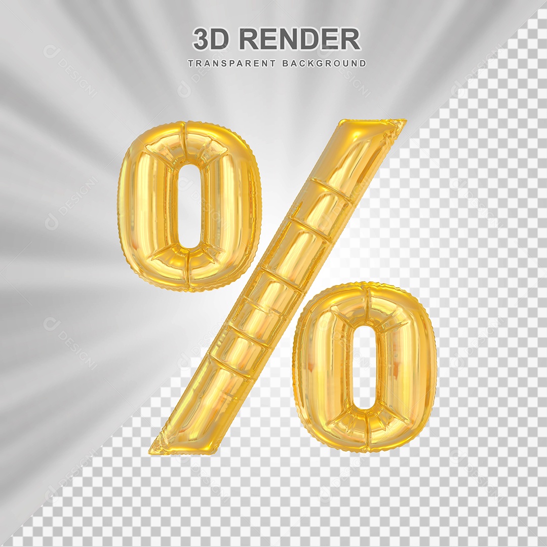 Balão de Cifrão Elemento 3D para Compoisção PSD