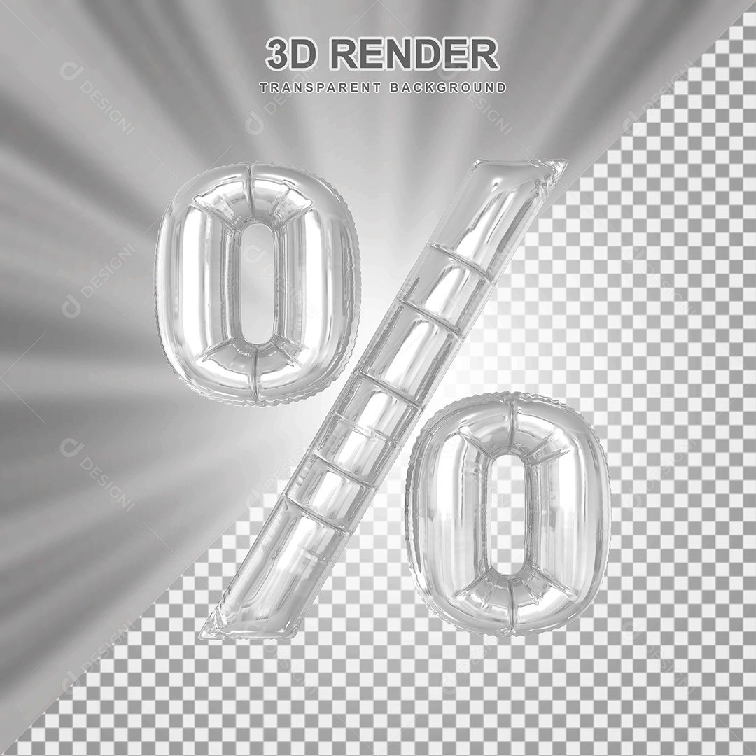 Balão de Cifrão Elemento 3D para Compoisção PSD