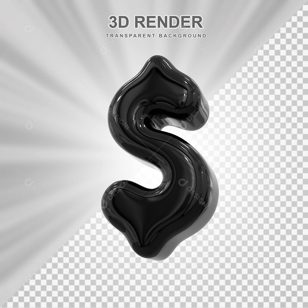 Balão de Cifrão Elemento 3D para Compoisção PSD