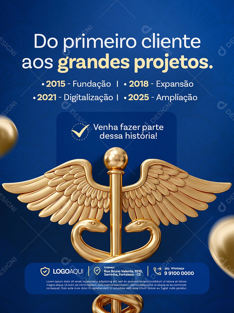 Contabilidade Aniversário 10 Anos Do Primeiro Cliente aos Grandes Projetos Social Media PSD Editável