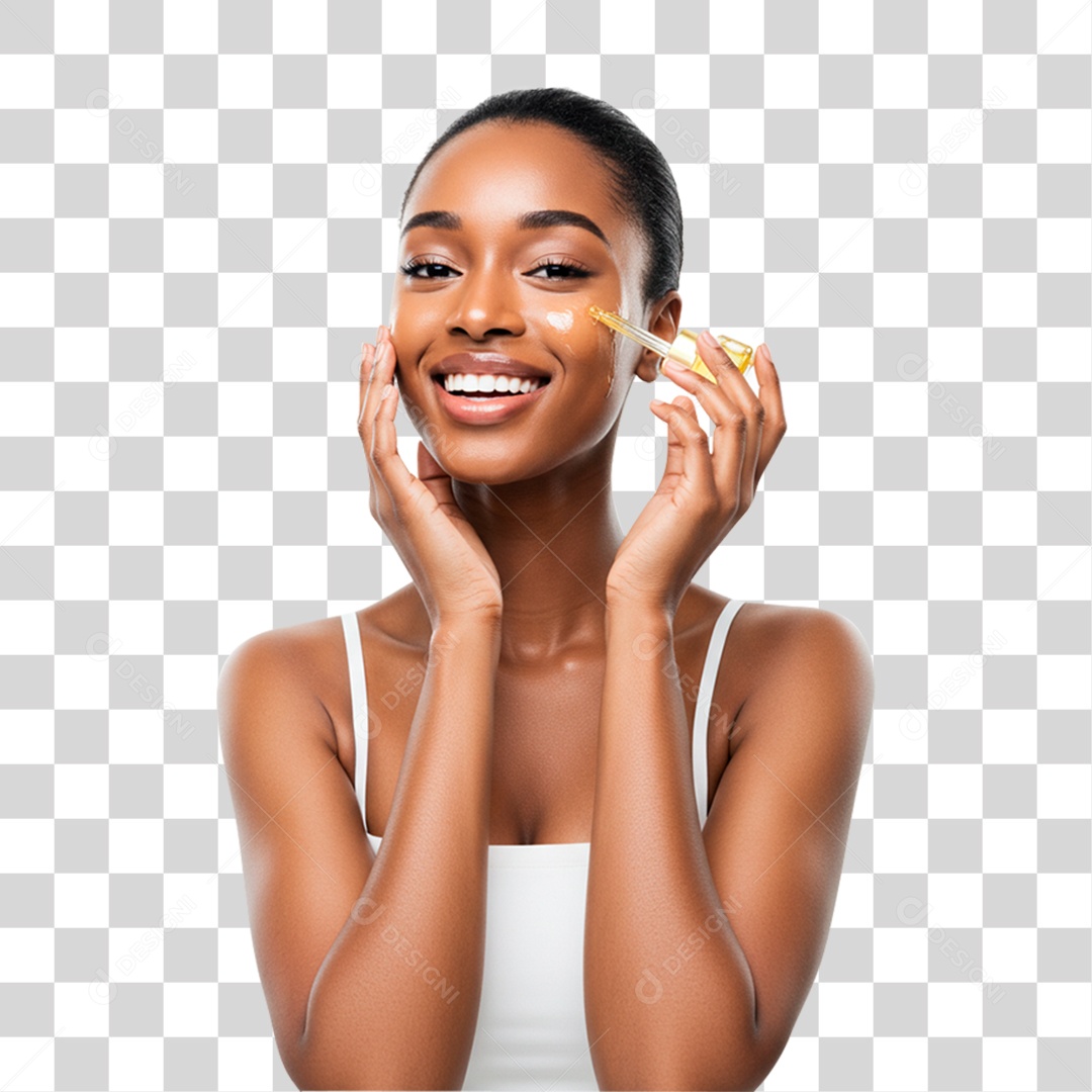 Mulher com Máscara Facial PNG Transparente