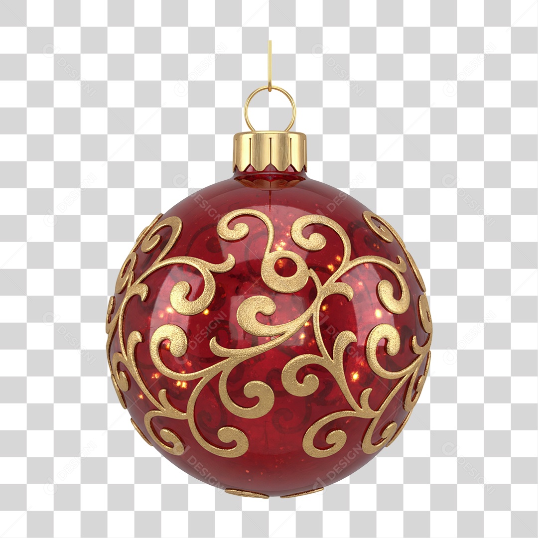 Bola Enfeite de Natal PNG Transparente