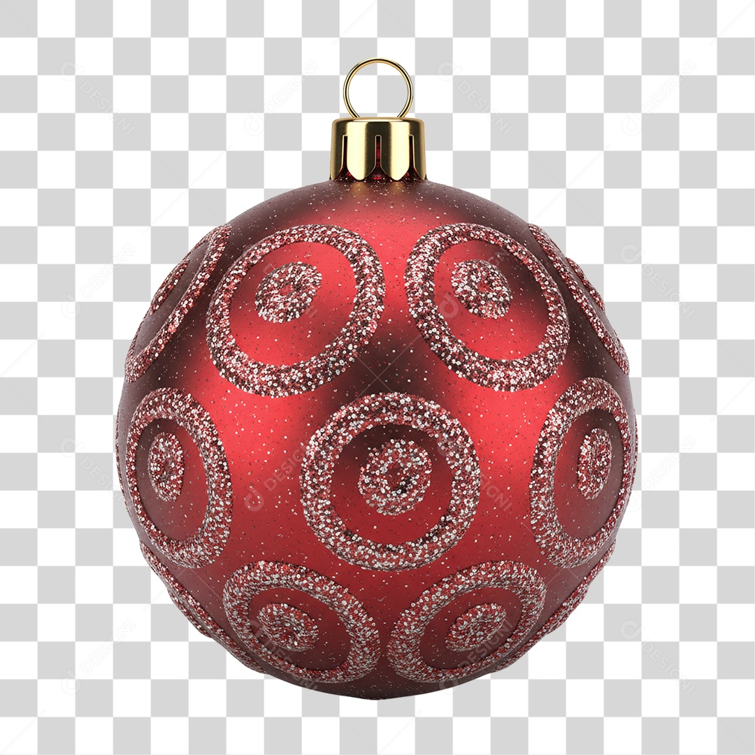 Bola Enfeite de Natal PNG Transparente