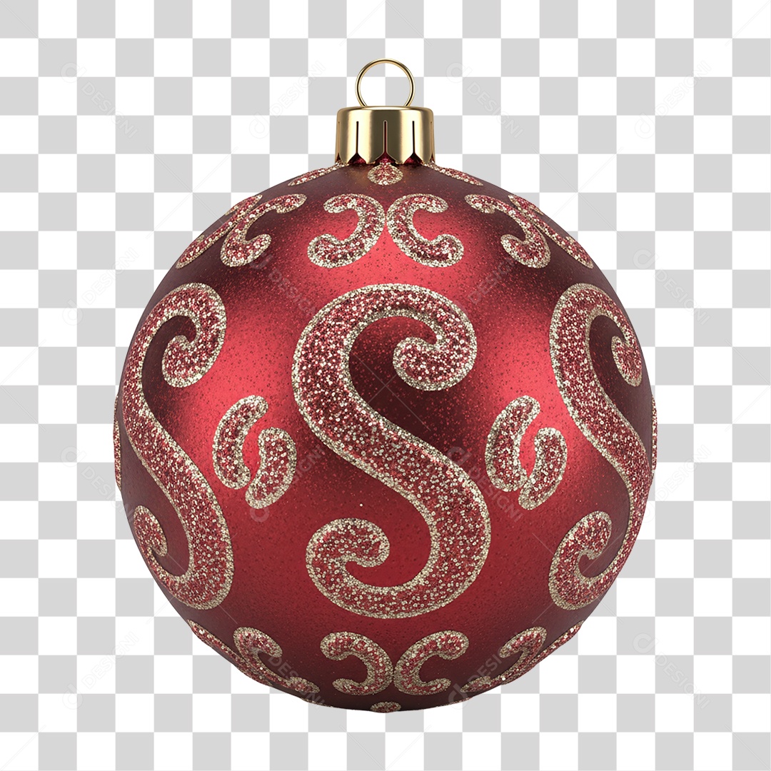 Bola Enfeite de Natal PNG Transparente