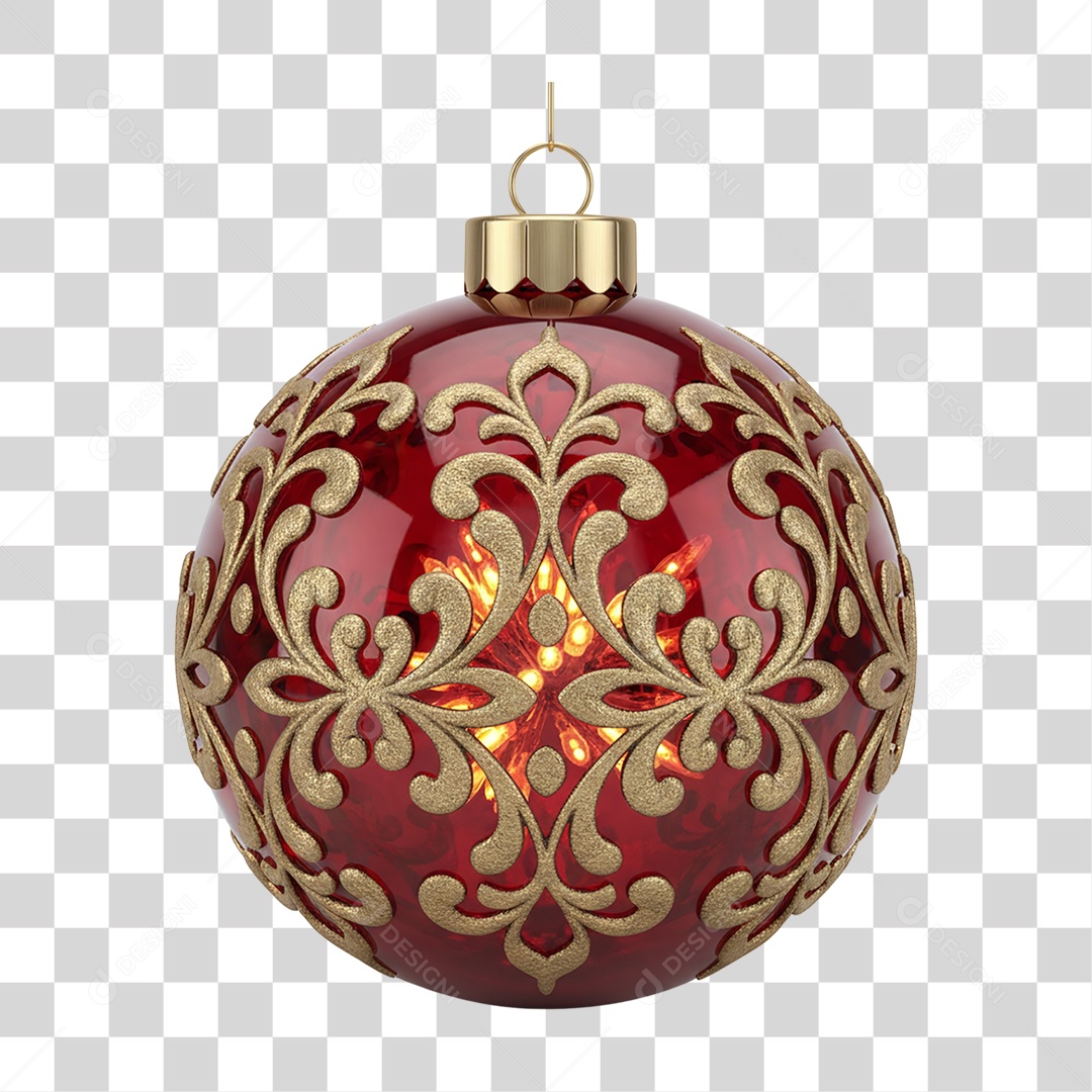 Bola Enfeite de Natal PNG Transparente