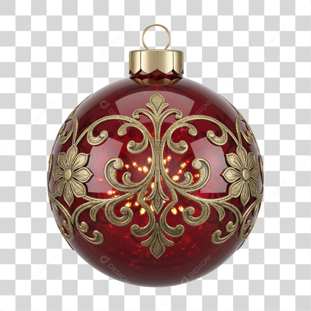 Bola Enfeite de Natal PNG Transparente