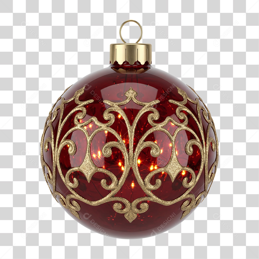Bola Enfeite de Natal PNG Transparente