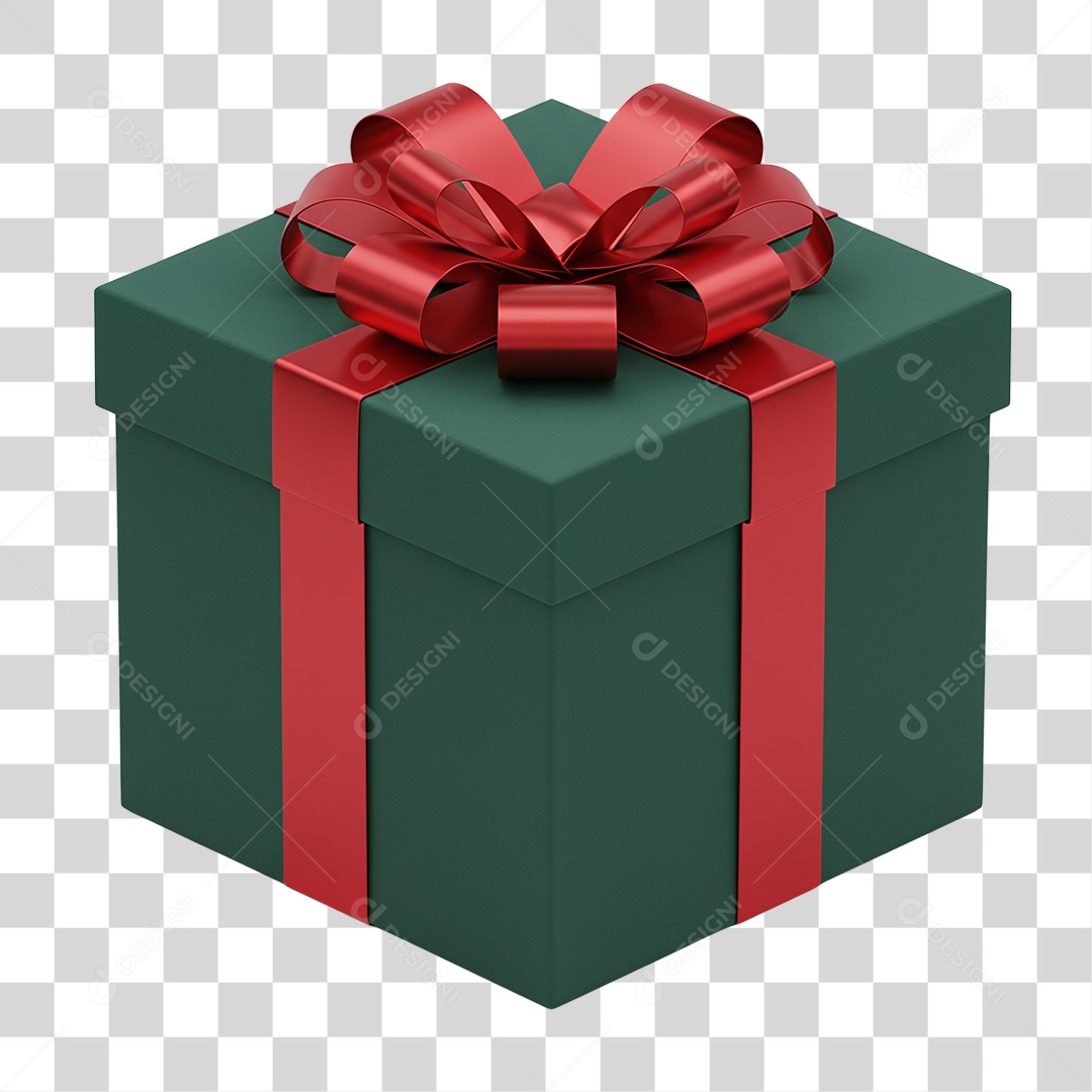 Caixa de Presente de Natal PNG Transparente