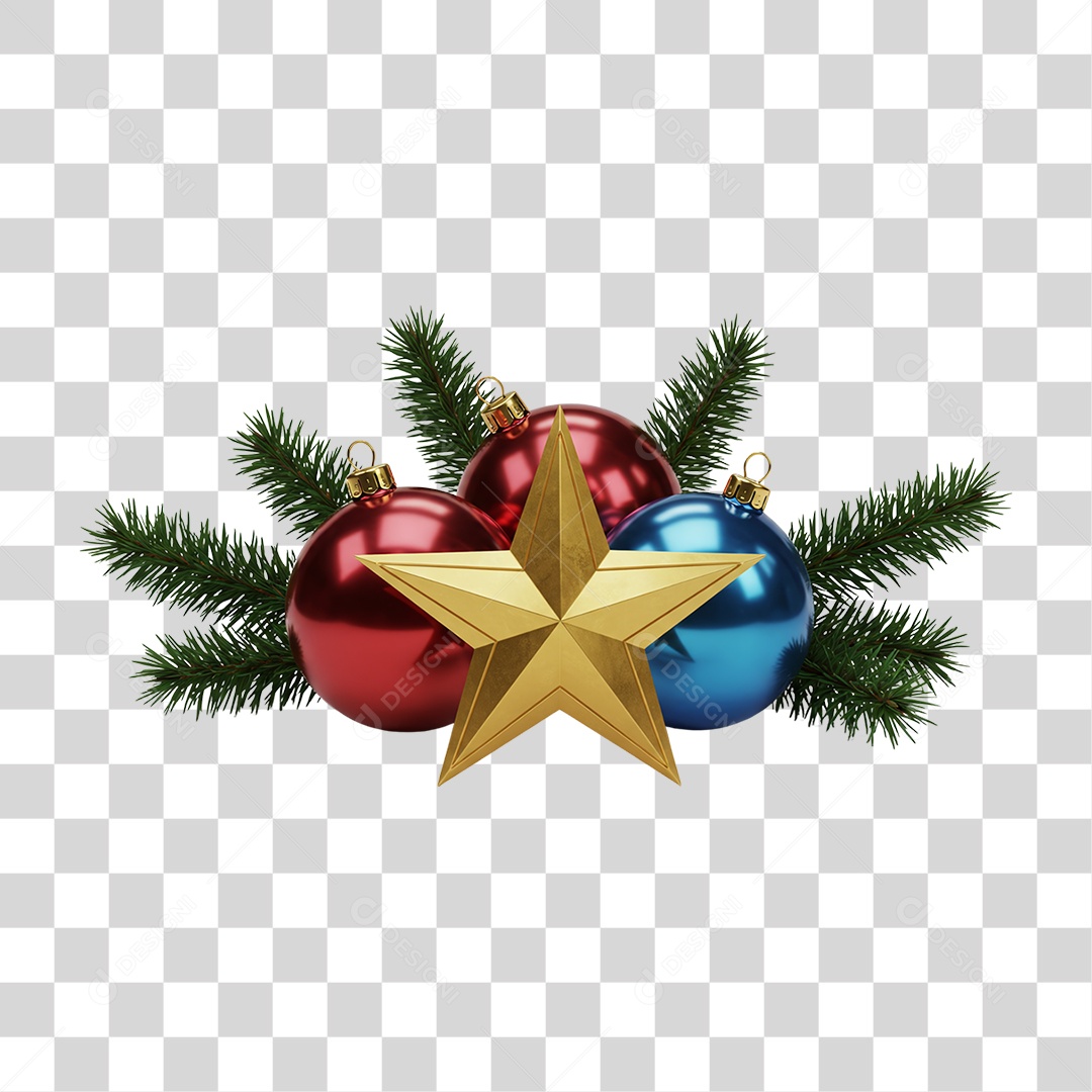 Decoração e Enfeites de Árvore de Natal PNG Transparente