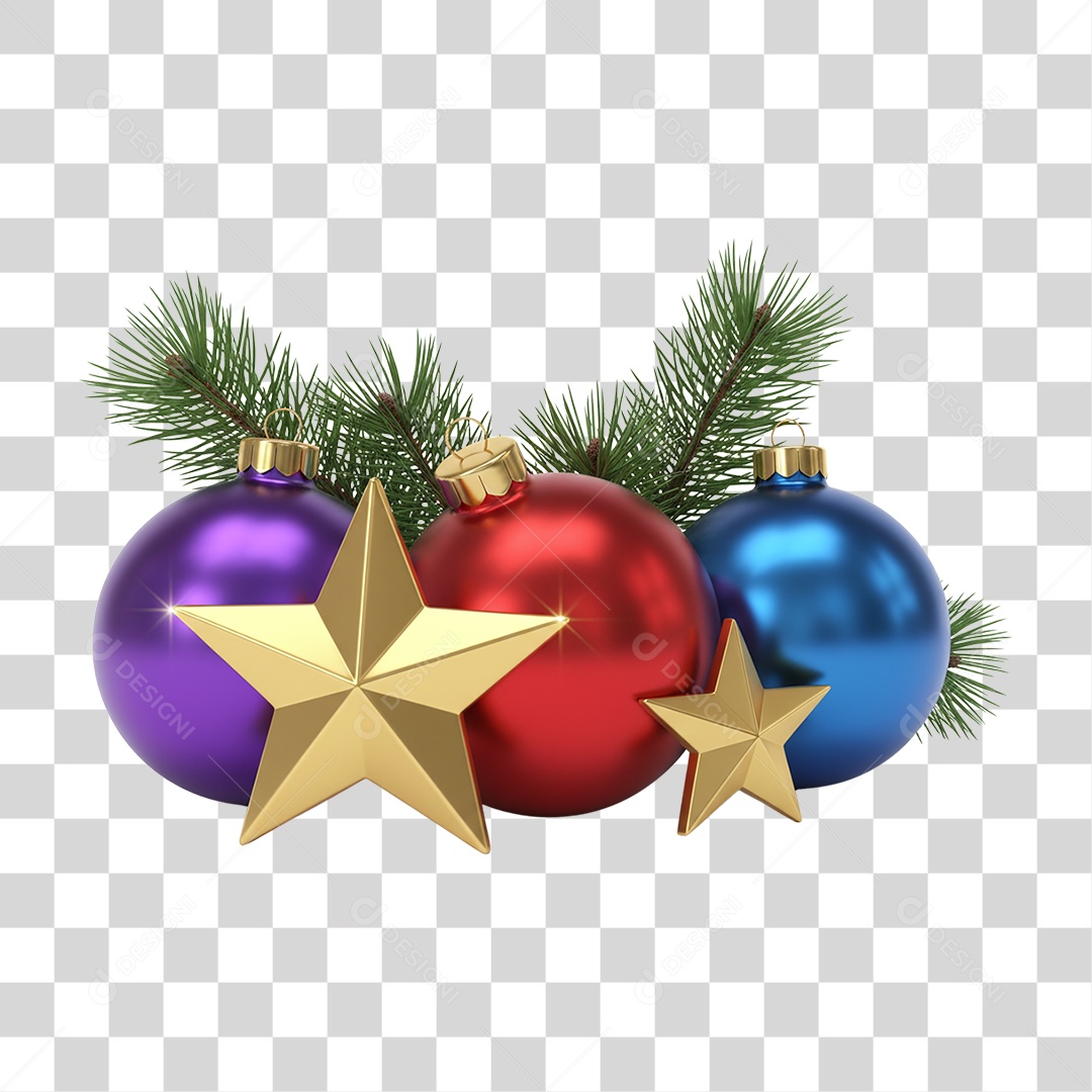 Decoração e Enfeites de Árvore de Natal PNG Transparente