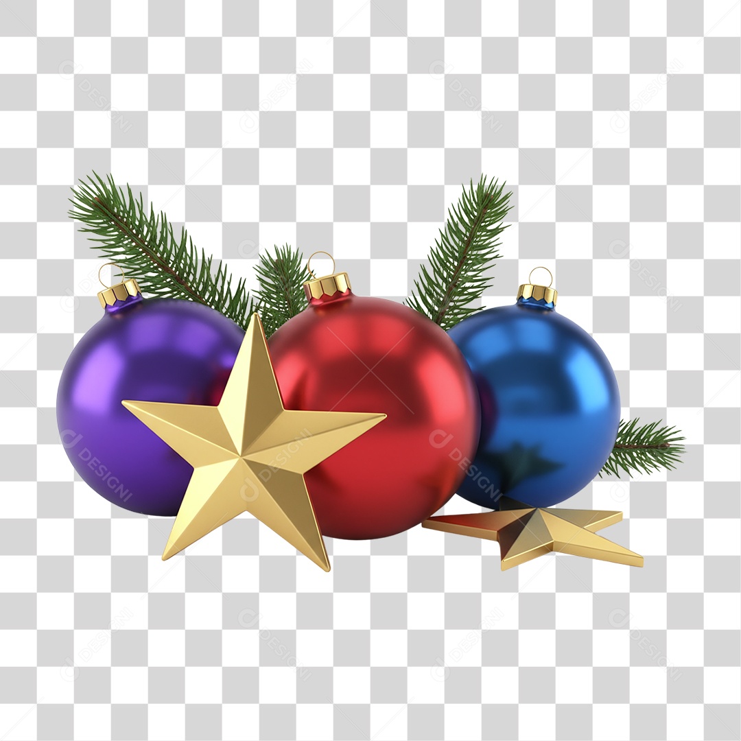 Decoração e Enfeites de Árvore de Natal PNG Transparente