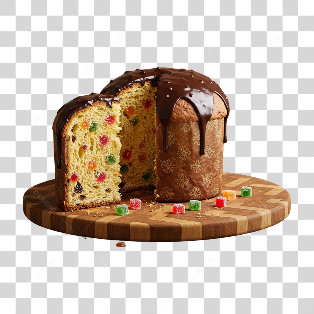 Panetone de Natal PNG Transparente