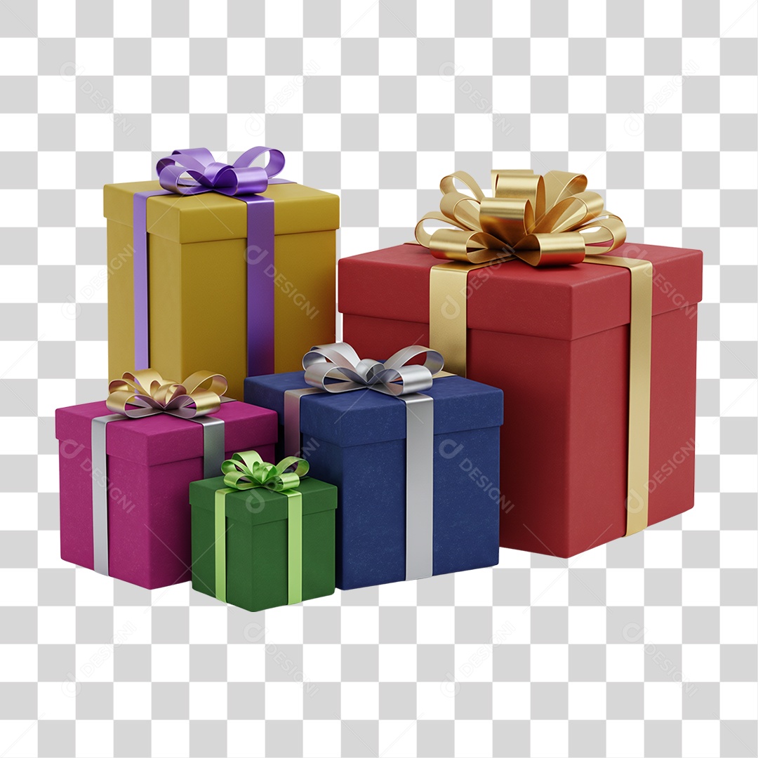 Caixas de Presentes PNG Transparente